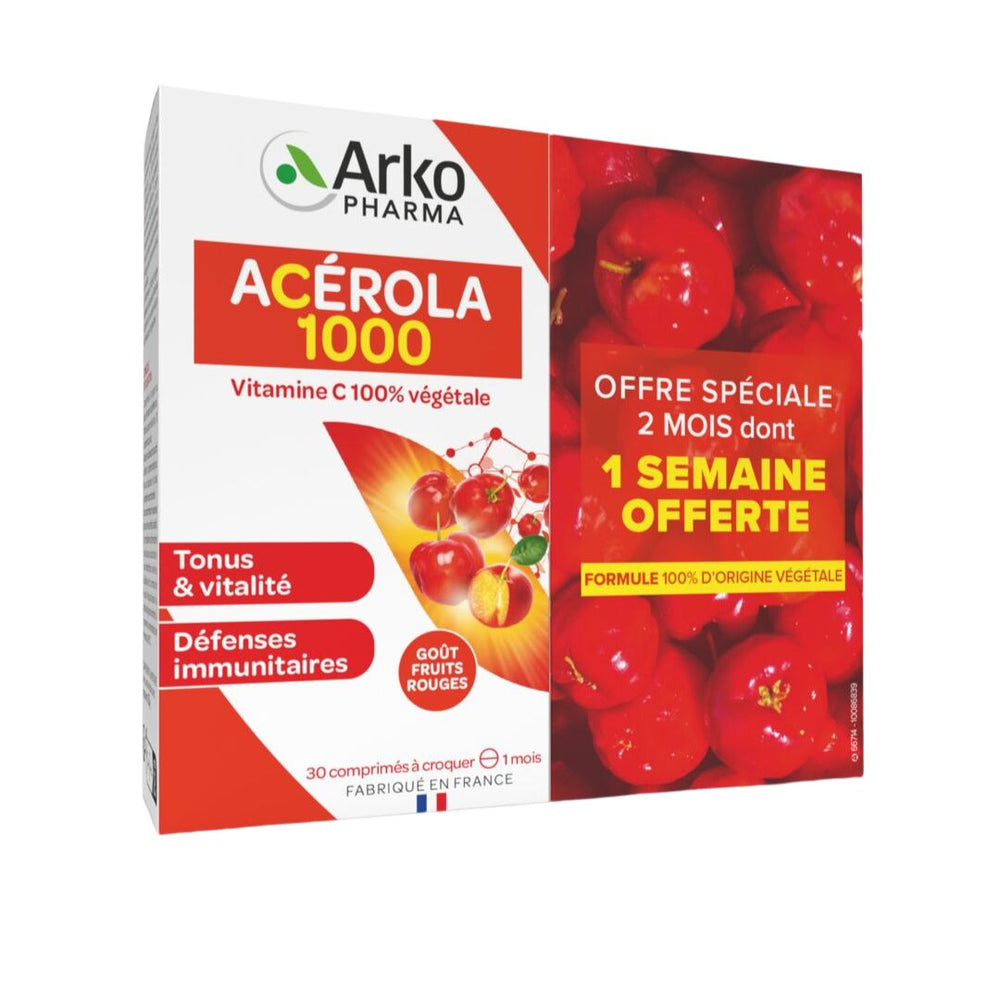 Acérola 1000 - 30 cp. Lot de 2