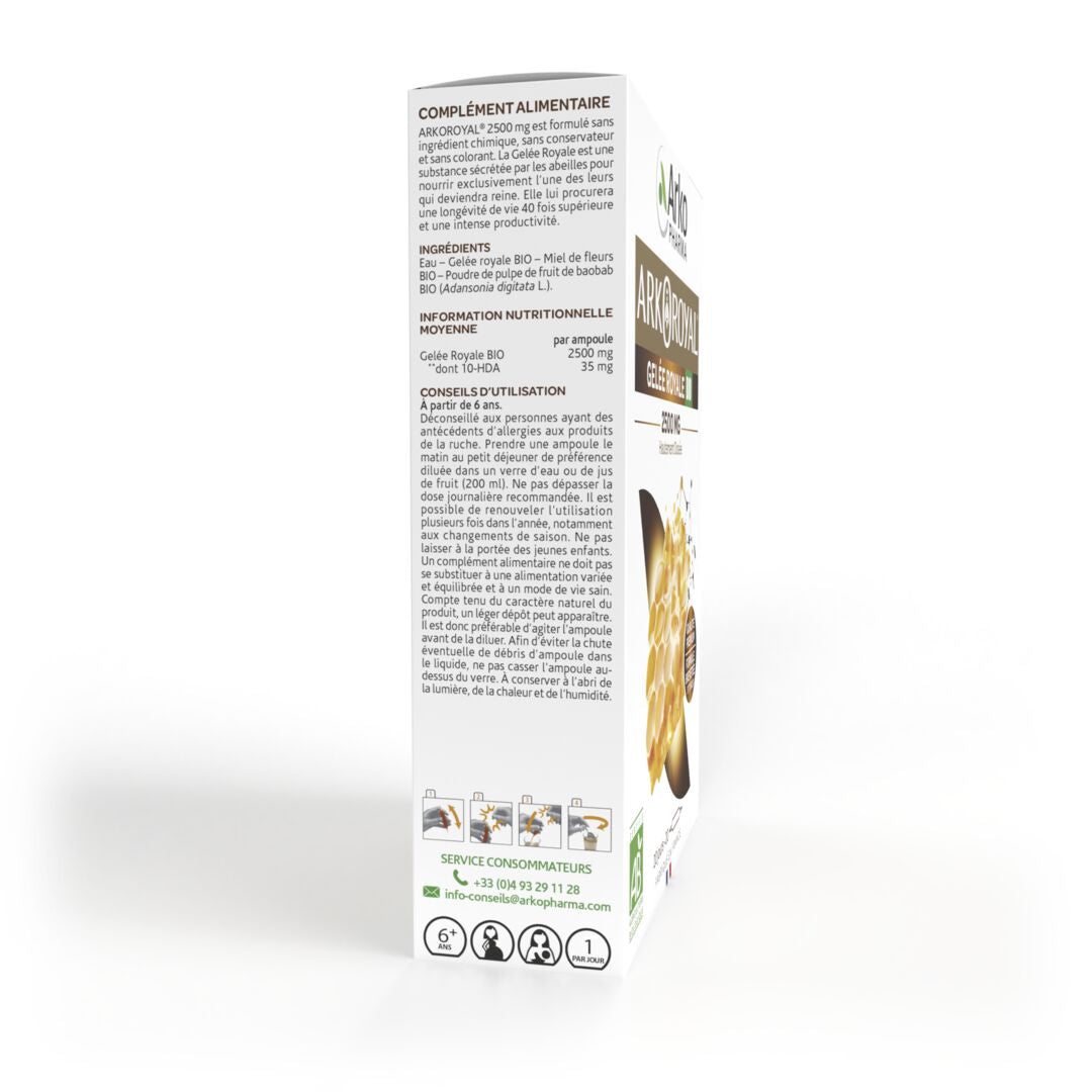 Arkoroyal® Gelée Royale BIO 2500 mg – Arkopharma France
