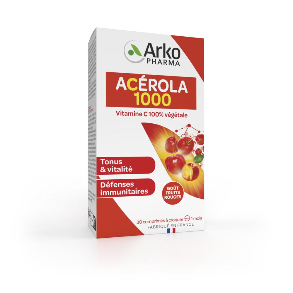 Acérola 1000 Vitamine C 100 % 30 cp.