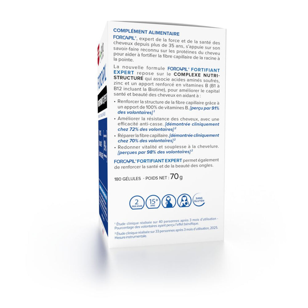 Forcapil® Fortifiant Expert - Programme de 3 mois - 180 gélules