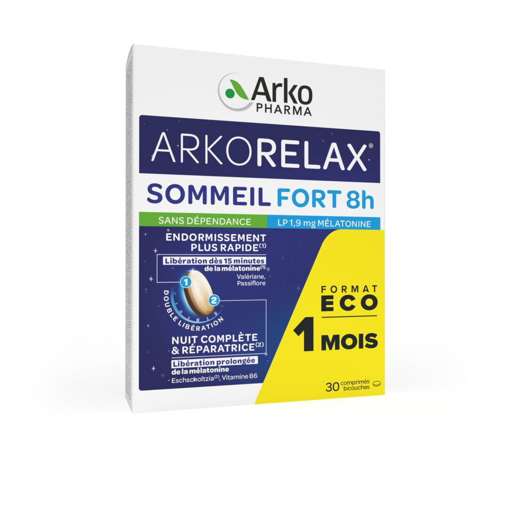 Arkorelax® Sommeil Fort 8H XL - 30 comprimés - 1 mois dont 1 semaine Offerte