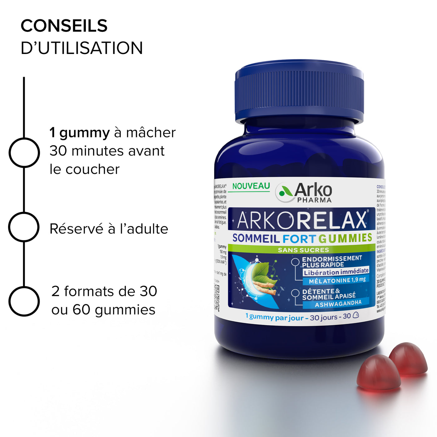 Arkorelax® Sommeil Fort Gummies