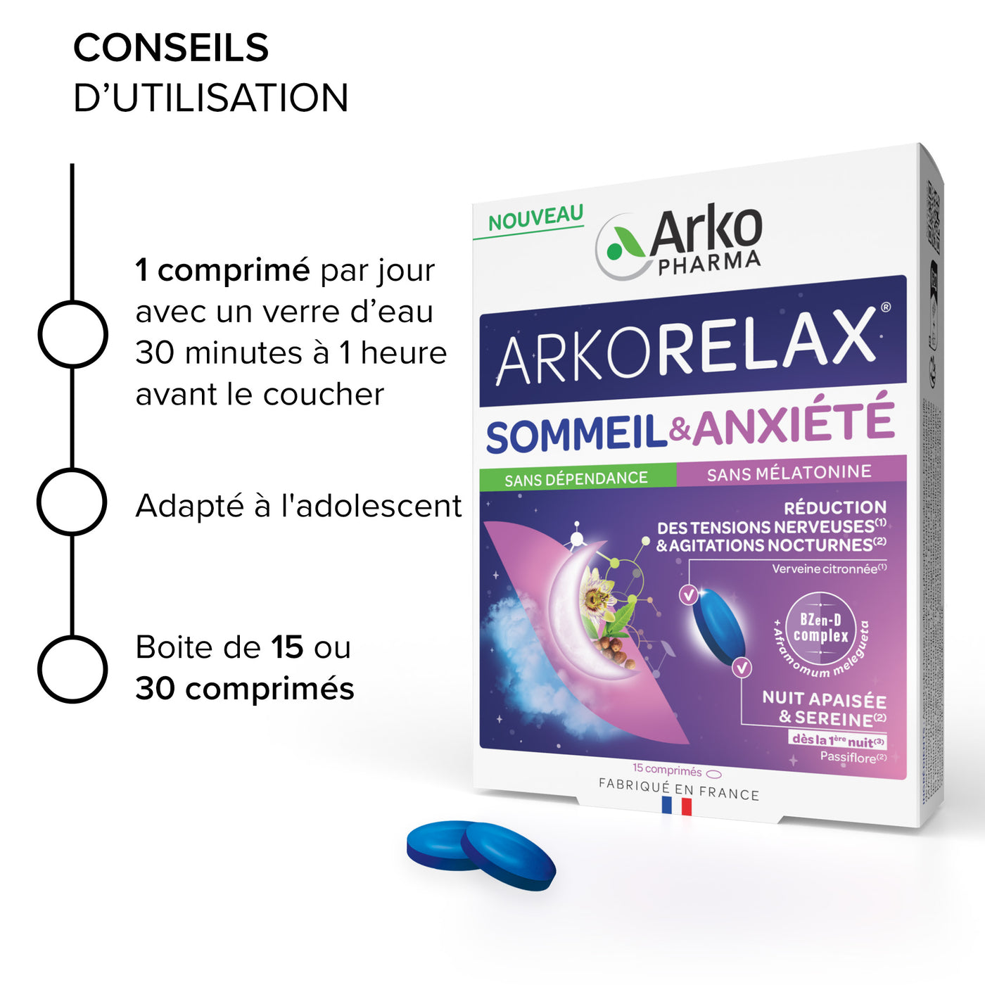 Arkorelax® Sommeil & Anxiété - Format éco 1 mois