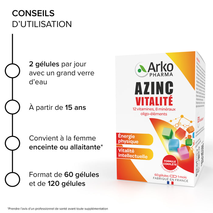 Azinc® Vitalité Gélules • Arkopharma