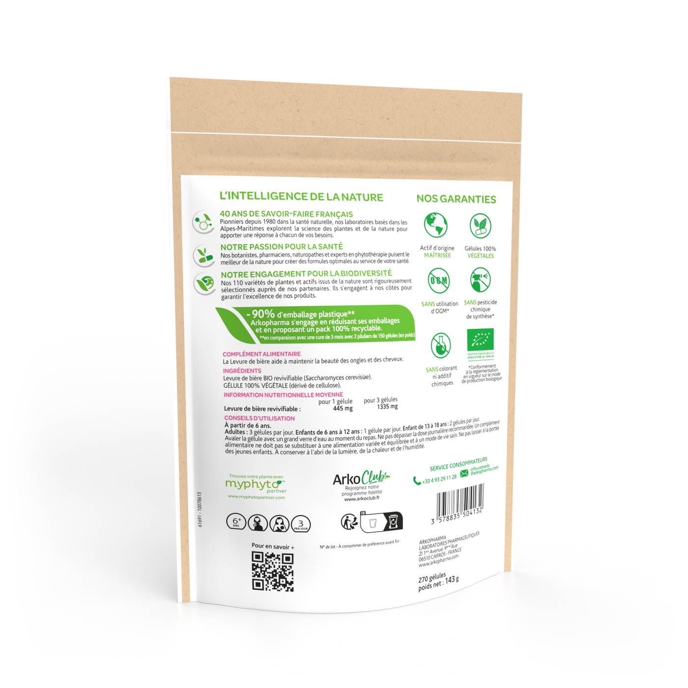 Arkogélules® BIO Levure de bière