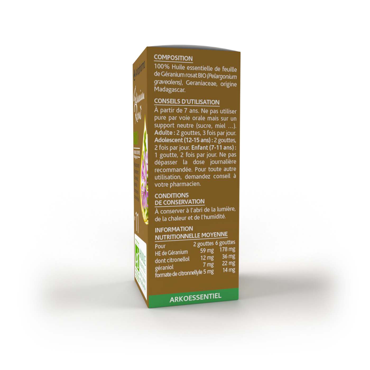 Huile essentielle de Géranium Rosat BIO