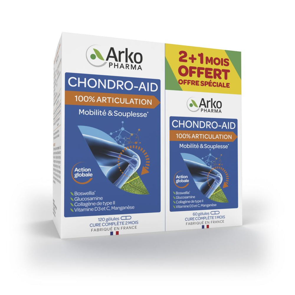 Chondro-Aid® 100% Articulation - Lot 2 mois + 1 mois offert